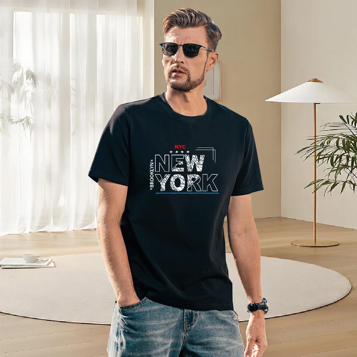 Loose Tshirt for Man Woman Street Casual 100% Cotton 230g Custom Print Plus Size Round Neck Short Sleeve New York T Shirts Men 2024 Top Tees