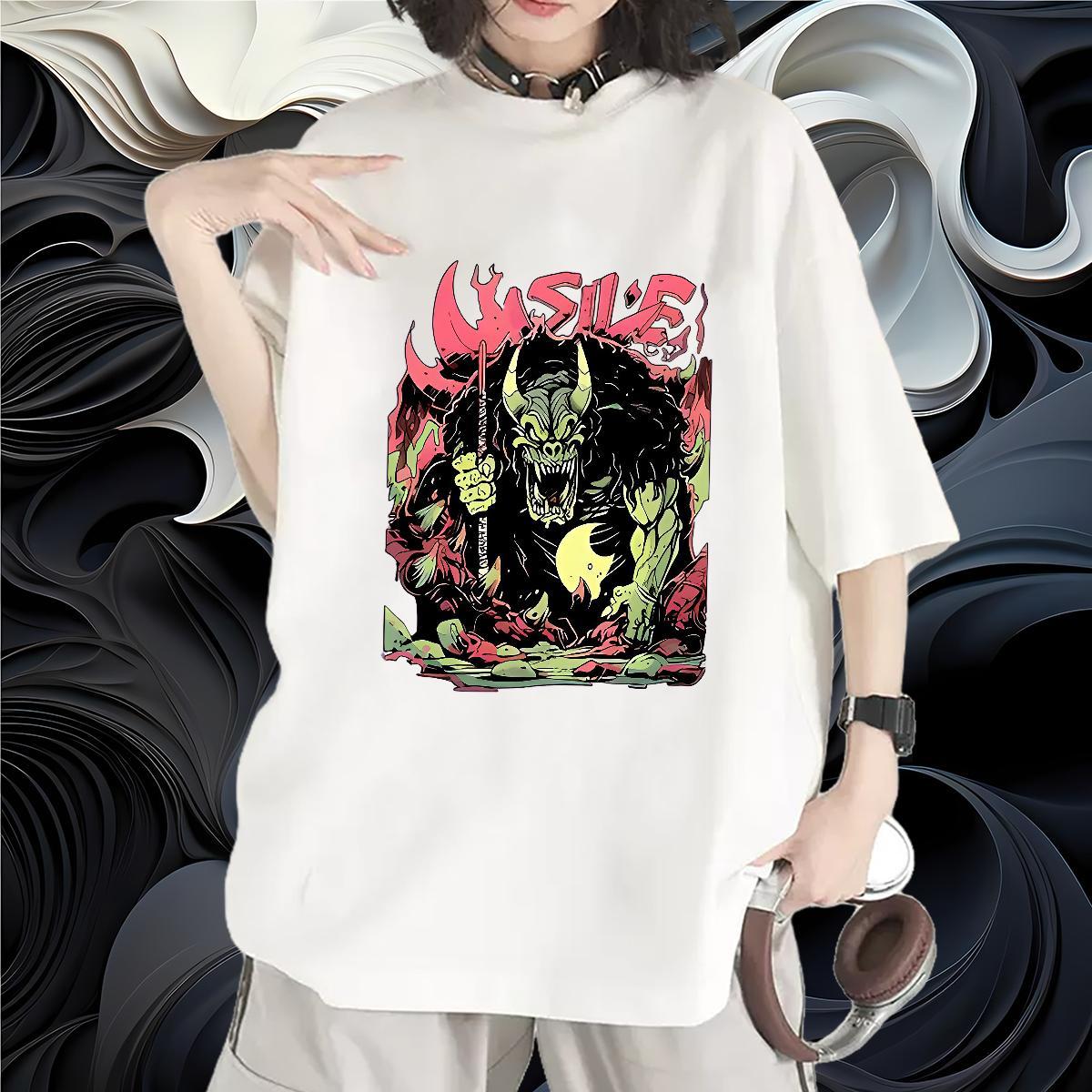 Nice Tshirt for Man Woman 230g Cotton scare Summer Casual T-Shirts for Women Short sleeve Soft Floral Print Wear