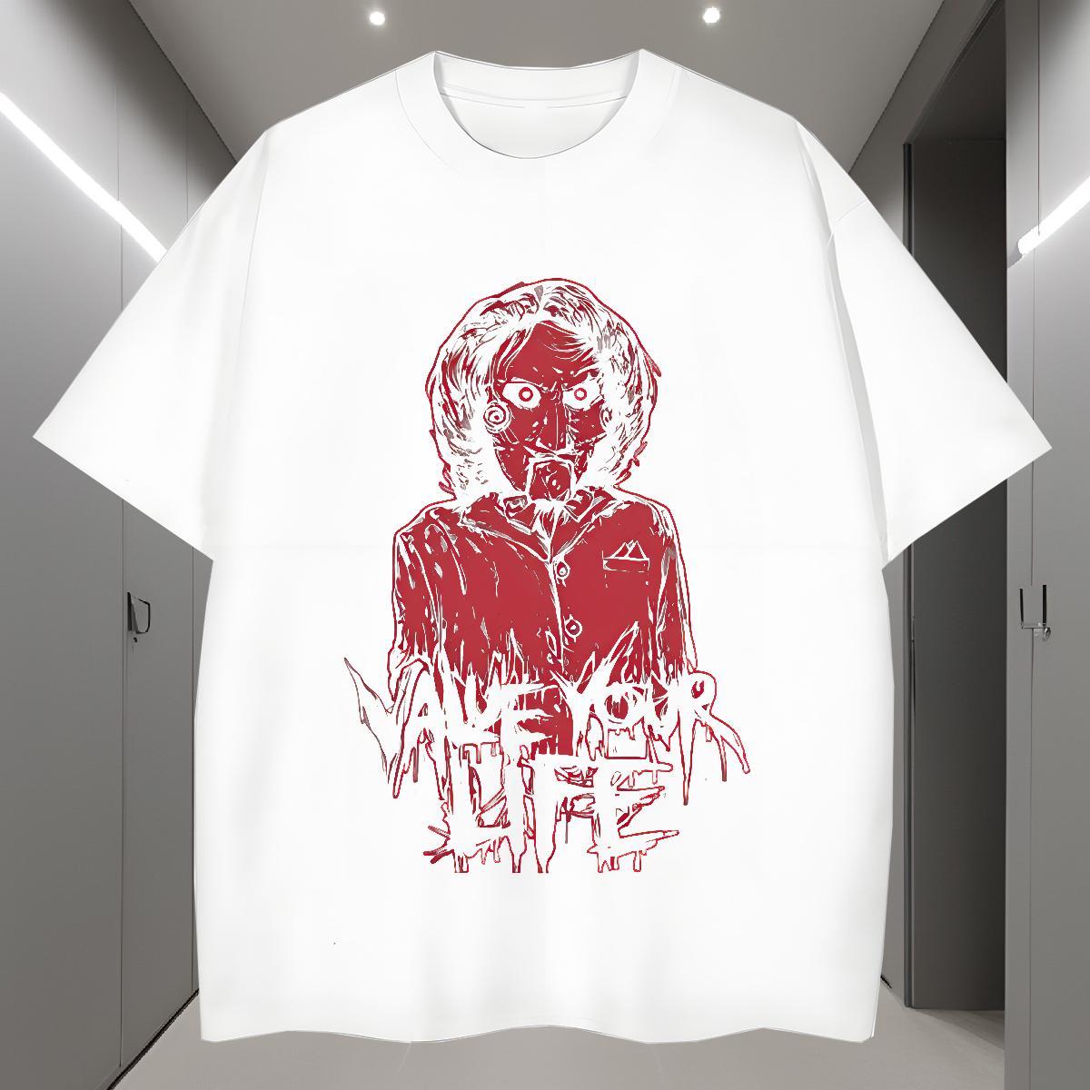 DIY Tshirt for Man Woman 230g Pure Cotton Sports Casual skull Short Sleeve O-Neck Mens T Shirts Free Shipping Oversized 3XL 4XL Tops Shirt