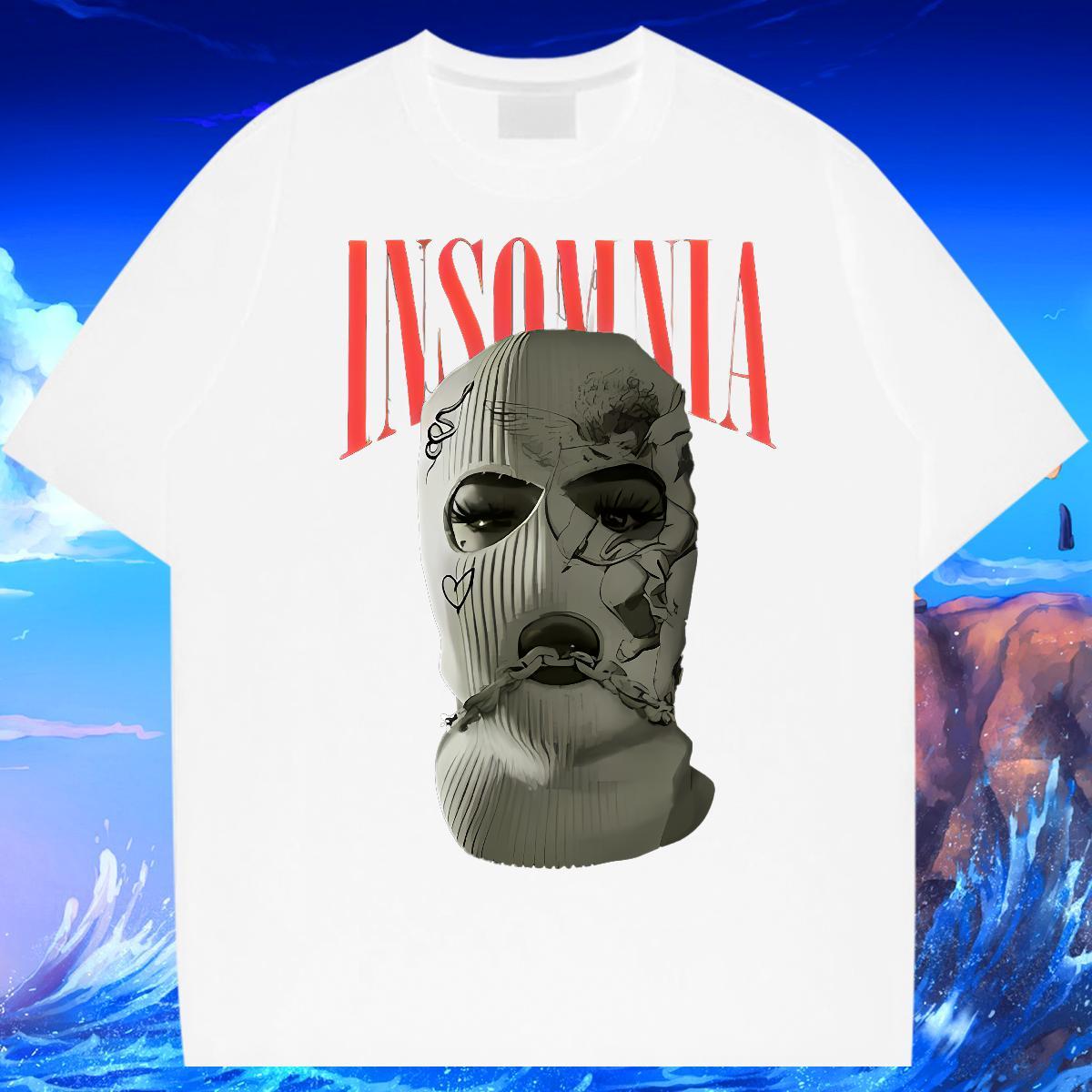 New Hip Hop Street Tshirts Masked man Pure Cotton 230g 100% Cotton Man T Shirts TOP Quality Oversized 3XL 4XL Tees Shirts