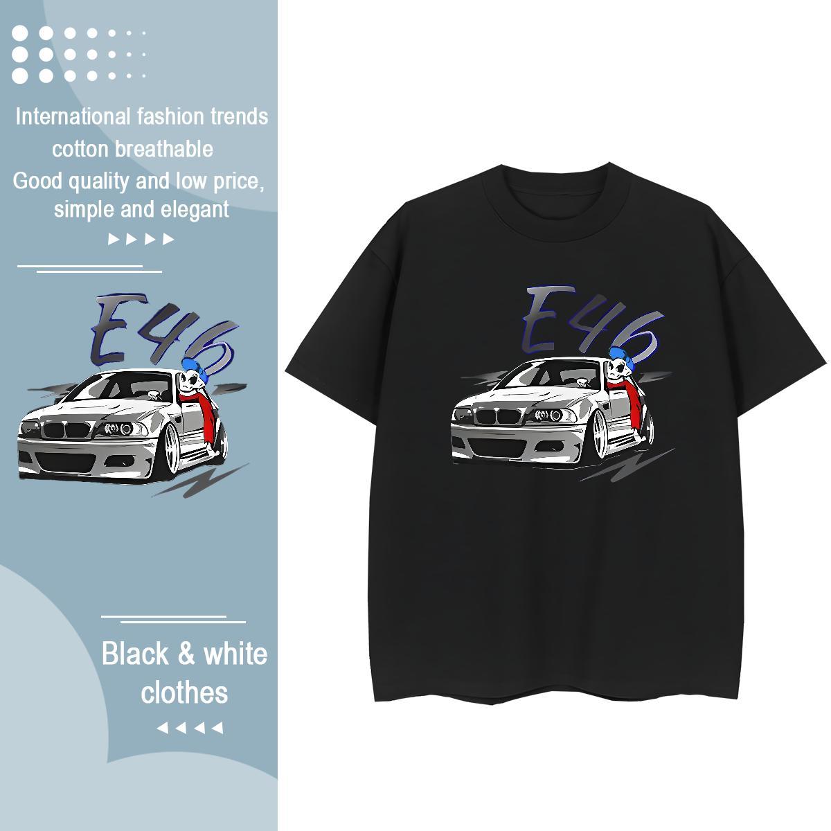 New Women T Shirts 230g Cotton Short sleeve Soft Home Outdoor car Womens Tshirts Designer Nice DIY Anime Printed Top Tees
