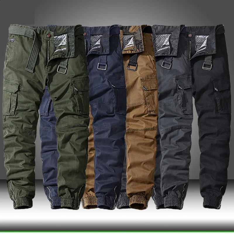 Commercial pants mens cotton casual womens outdoor hiking tactical sports military multi pocket combat suit 240821