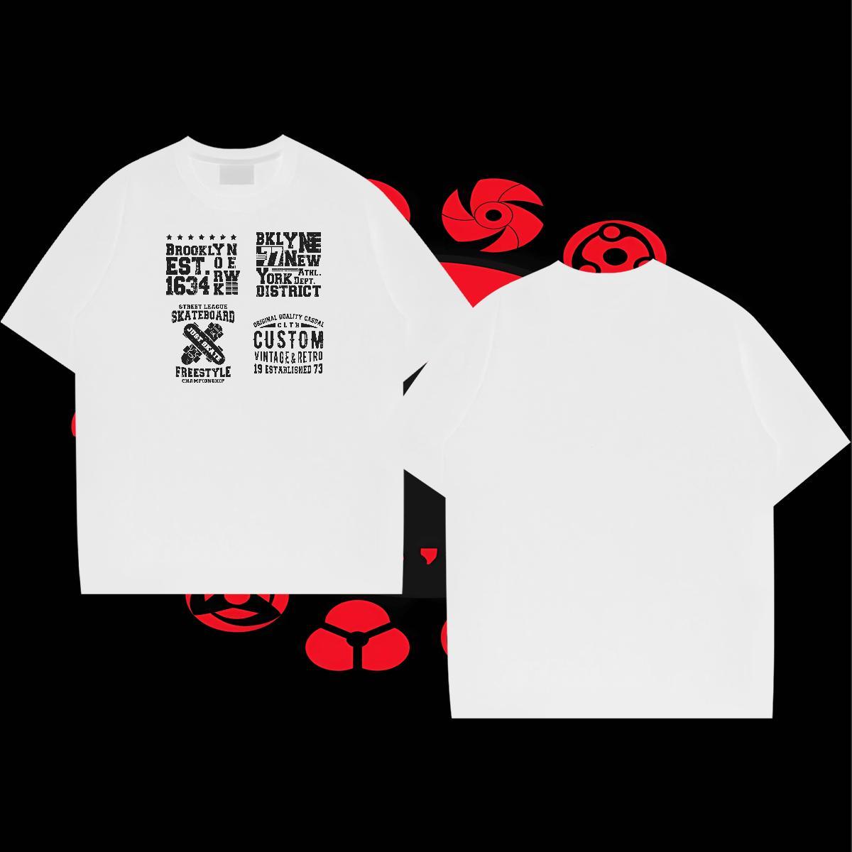 High Quality Tshirt for Man Woman Street Casual 230g Cotton DIY Logo Oversized Crew Neck Breathable letter T-Shirts New Arrival Clothings
