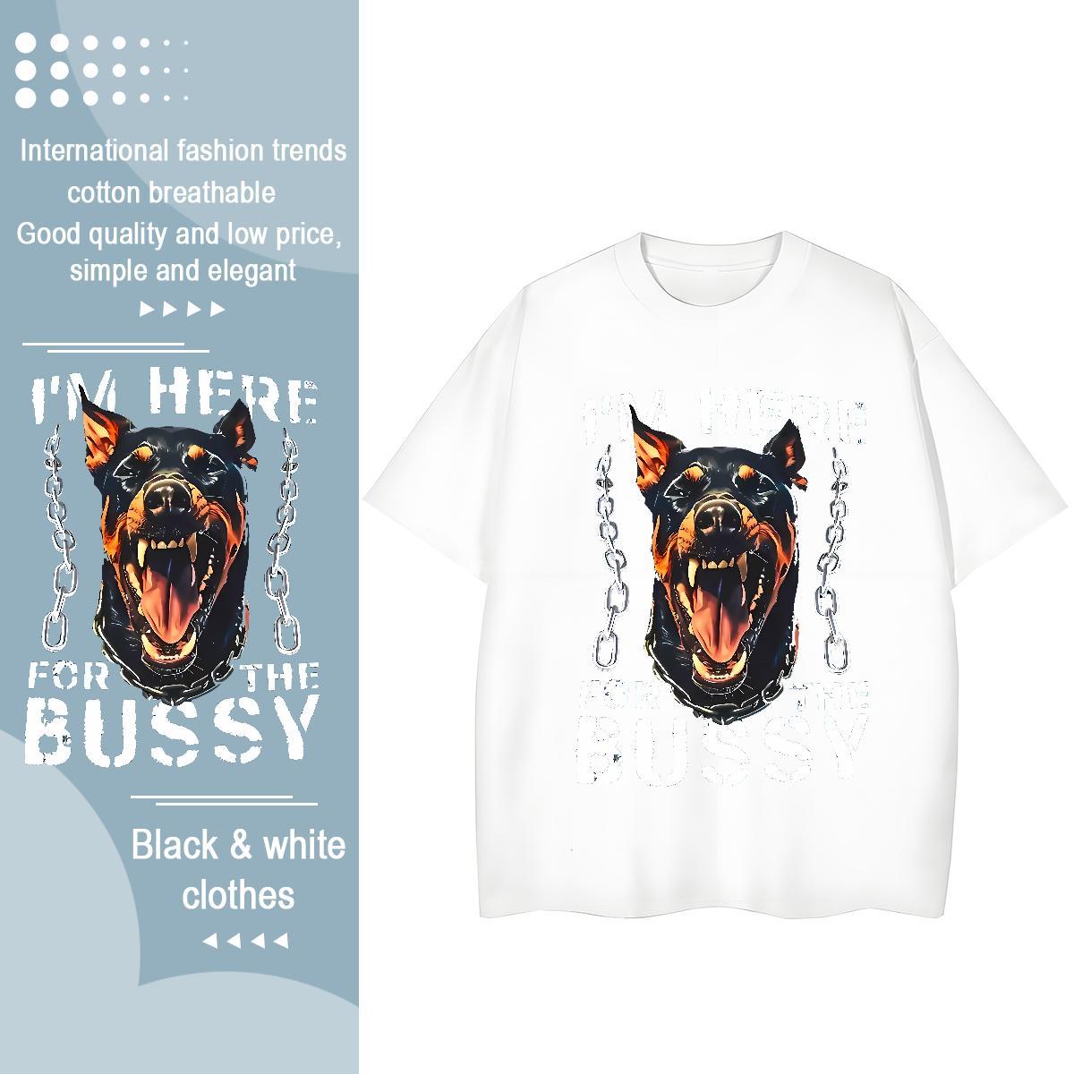Wholesale T Shirt For Man dog Breathable Short Sleeve Daily Wear Plus Size Custom 230g 100% Cotton Men Tshirts Stylist Tees