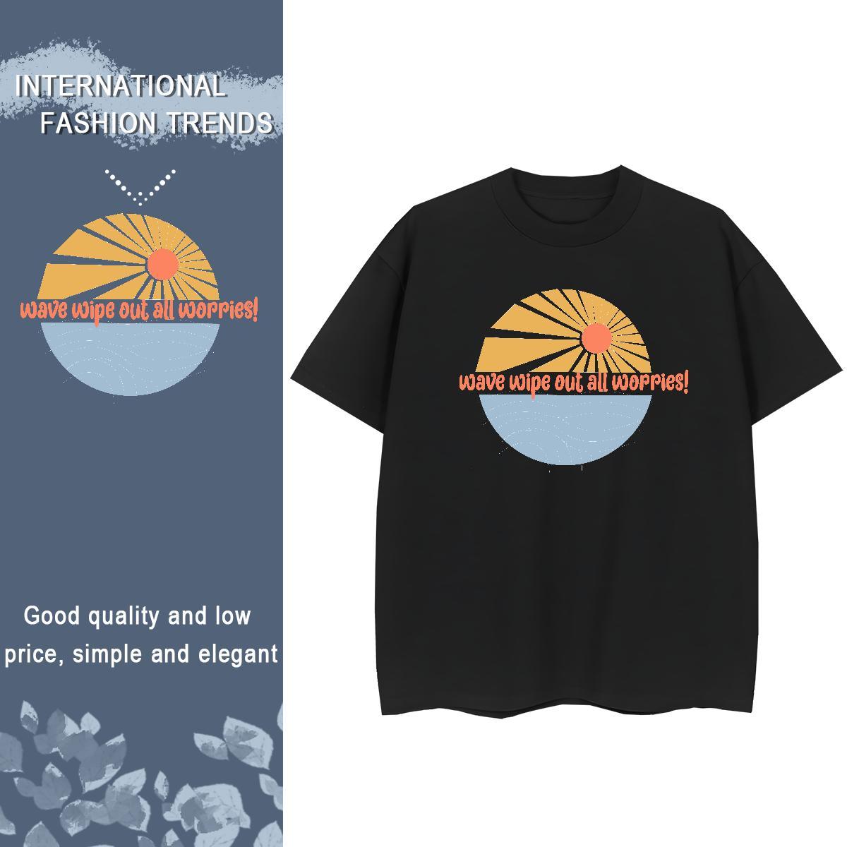 Soft Woman Tshirt 230g Cotton beach Casual Daily Wear Womens T Shirts Short Sleeve O-Neck Customized Tshirts