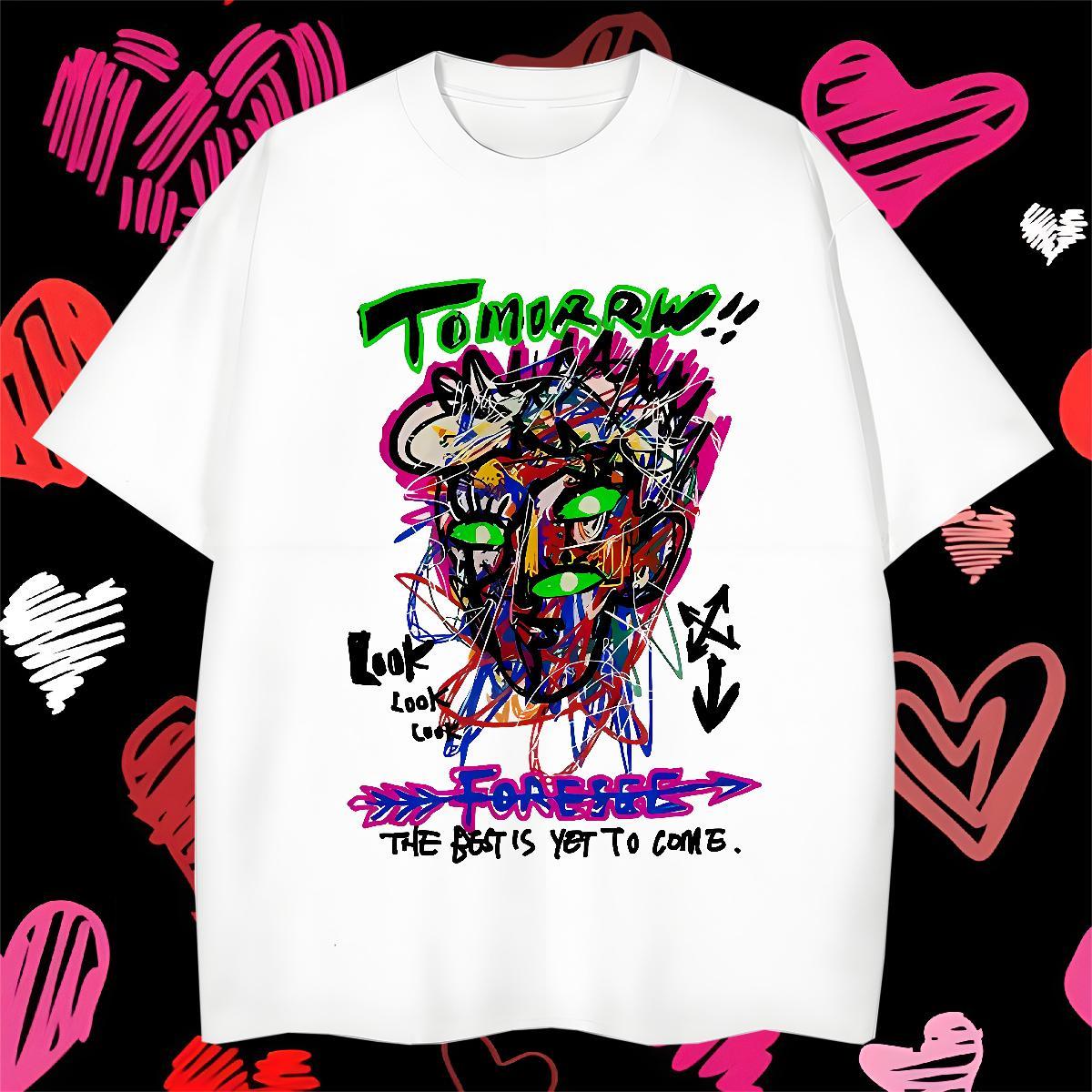 New Arrival graffiti Men Tees 230g 100% Cotton T Shirt For Man Customized Print Sport Breathable Soft Comfortable Tees Shirts