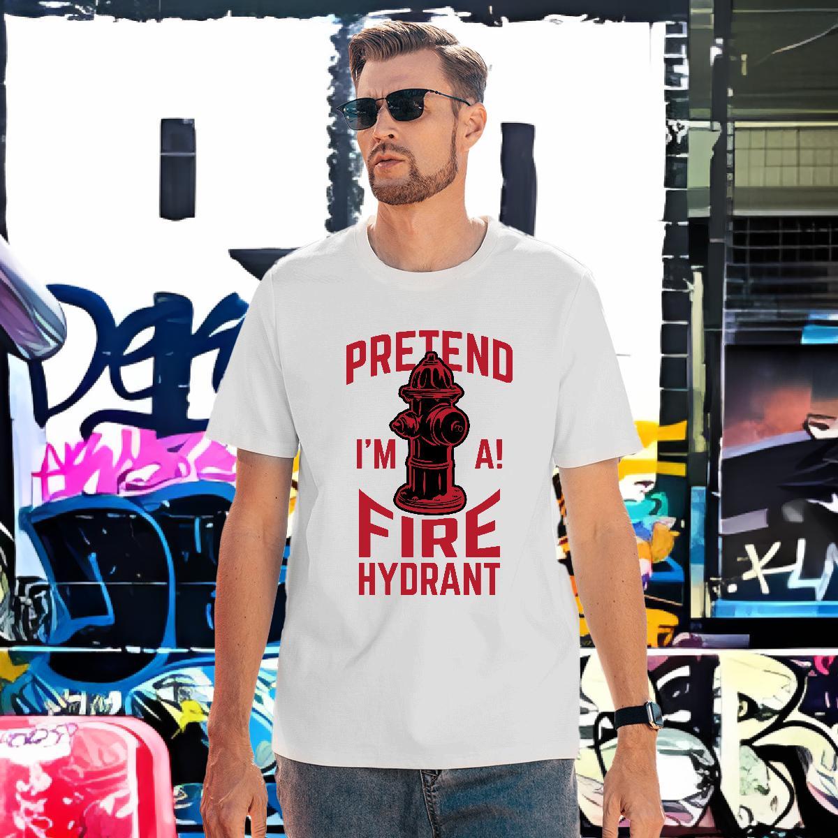 Wholesale fire hydrant T-Shirts Casual Daily Wear Men Tees 100% Cotton 230g Fashion Short Sleeve Soft Graphic Clothes