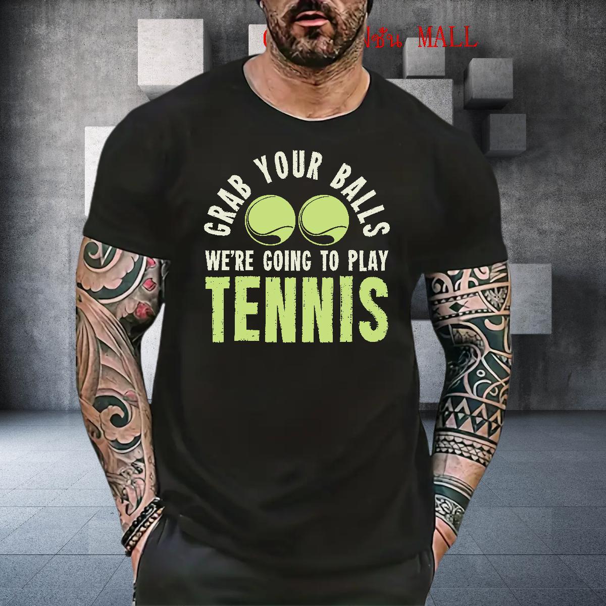 Wholesale tennis T-Shirts for Men Daily Wear Tshirt for Man Woman 100% Cotton 230g New Arrival Breathable Short Sleeve Custom Cartoon Tshirts
