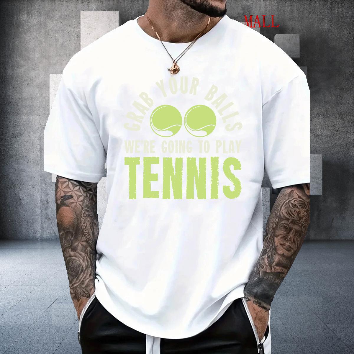 Wholesale tennis T-Shirts for Men Daily Wear Tshirt for Man Woman 100% Cotton 230g New Arrival Breathable Short Sleeve Custom Cartoon Tshirts