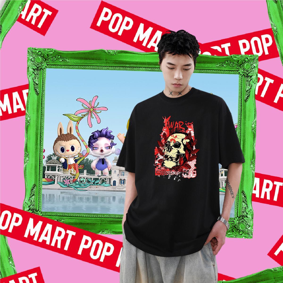 Factory Direct Tshirt for Man Woman 100% Cotton 230g Street Casual skull Breathable Short Sleeve T Shirt For Man TOP Quality DIY Printed Tshirts