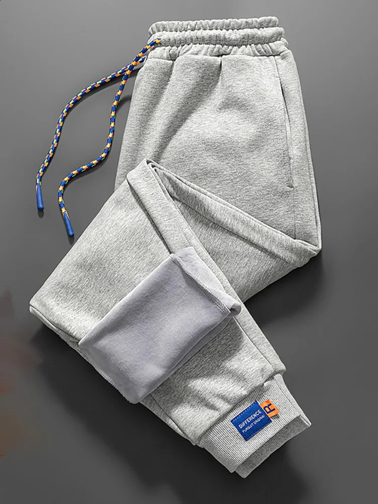Autumn And Winter Multi-Color Large Size Pure Color Simple Korean Pants Casual Trendy Hundred Cotton Long Pants 6xl 240822