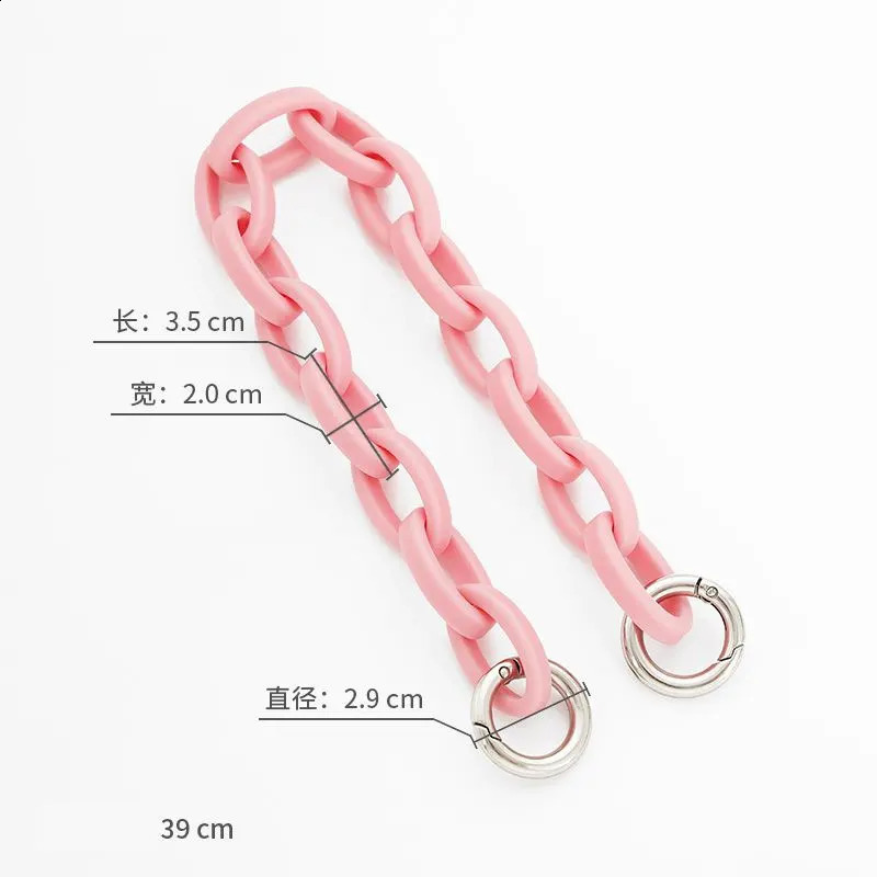 1Piece Fashion 39cm Acrylic Color Chains Women Purse Bags Straps Crossbody Messenger Shoulder Handbags Handles Parts Accessorie 240821