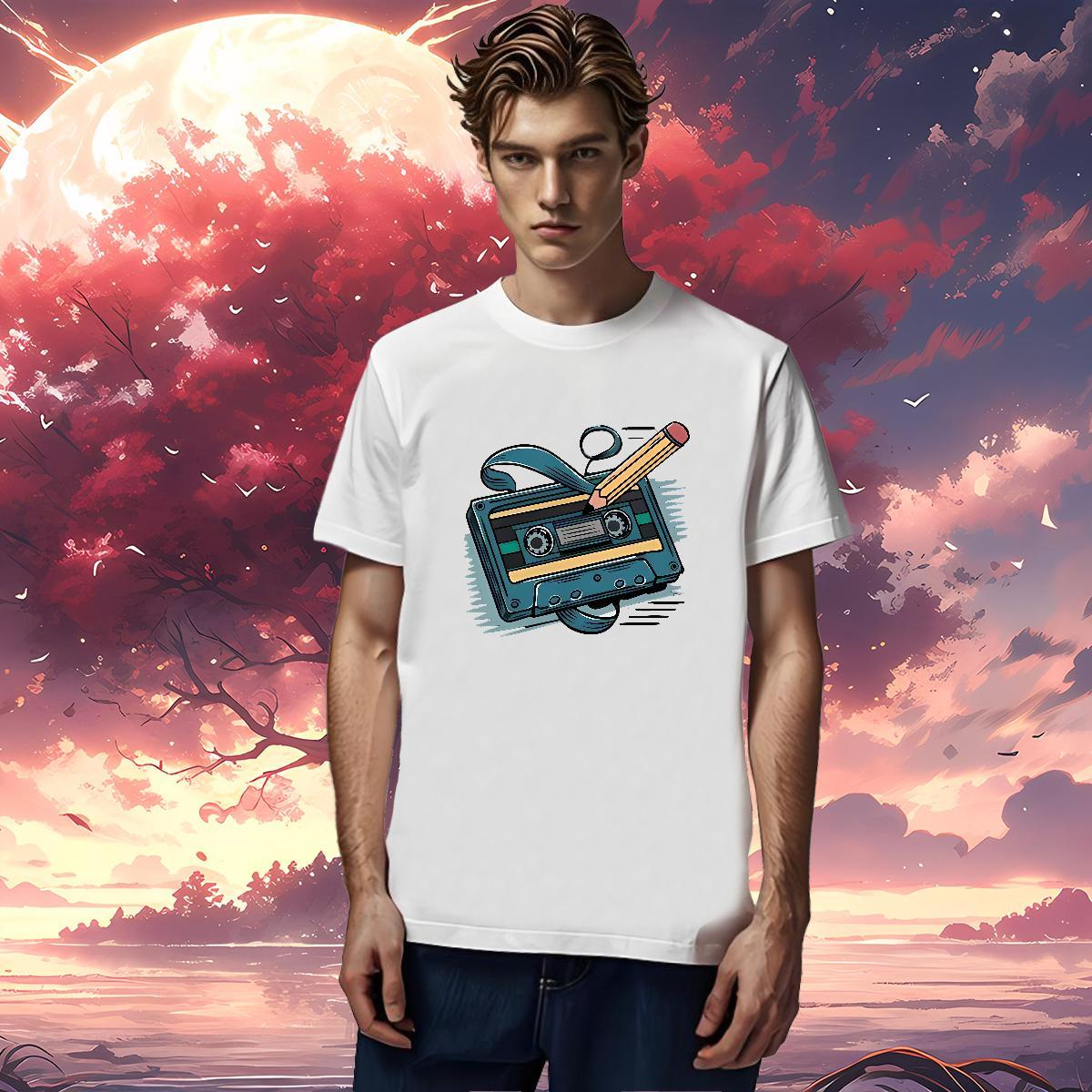 Soft radio T Shirt For Man Daily Outfit Men Tshirts 230g Pure Cotton Designer Crew Neck DIY Printed Clothings