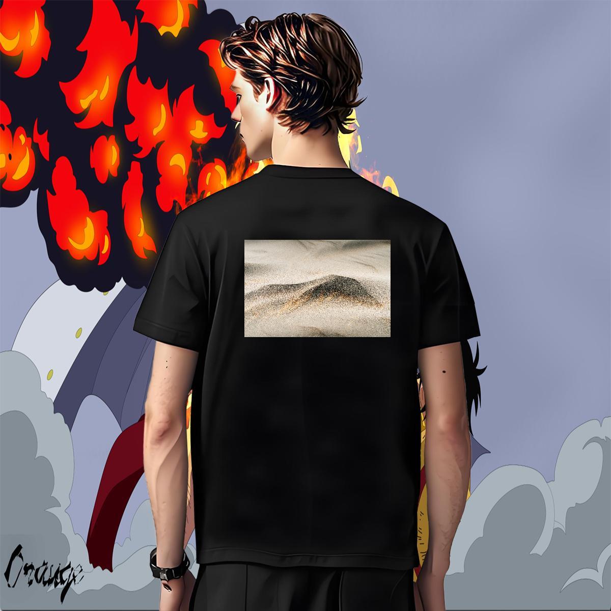 Popular Mens Tshirts Street Casual 100% Cotton 230g Skull O Neck Short Sleeves desert T Shirts Men 2024 Tops