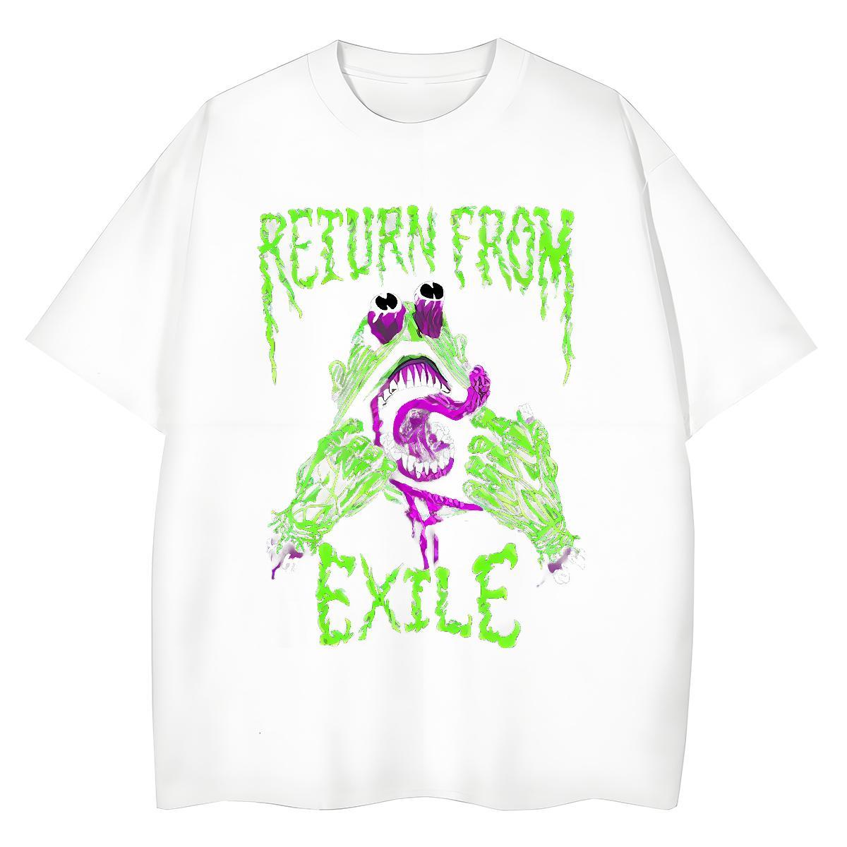2024 DIY Men Tshirts 230g 100% Cotton Home Outdoor exile Breathable Short Sleeve Man T Shirts Soft White Plus Size Tops Tees