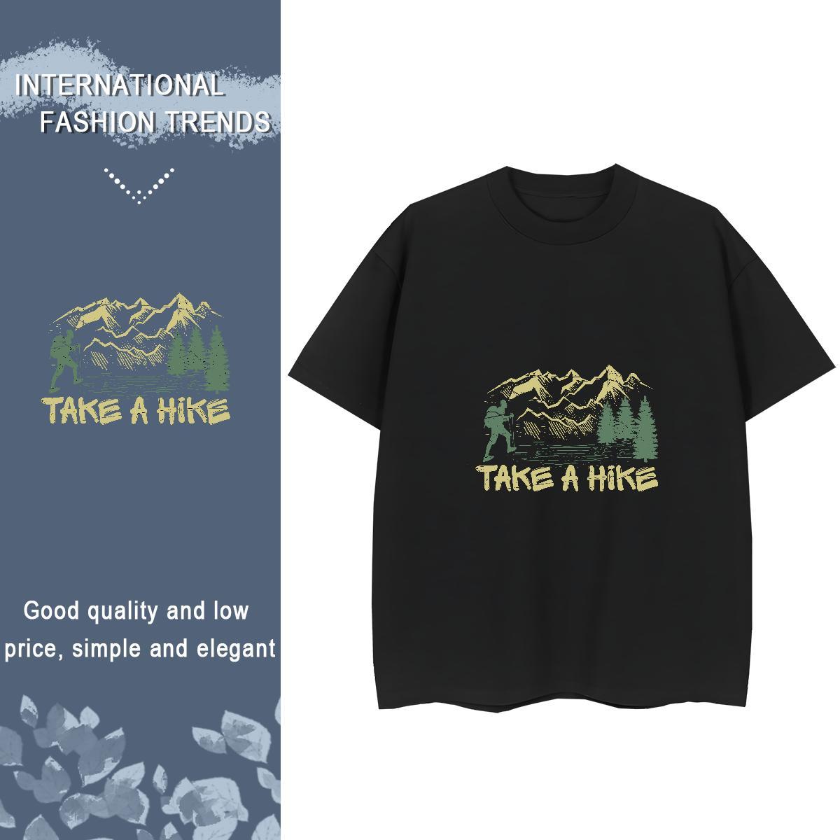 2024 Casual T-Shirts for Women Crew Neck 230g Pure Cotton Tshirt for Man Woman Anime Print tree Summer Casual Wholesale Tees Shirts
