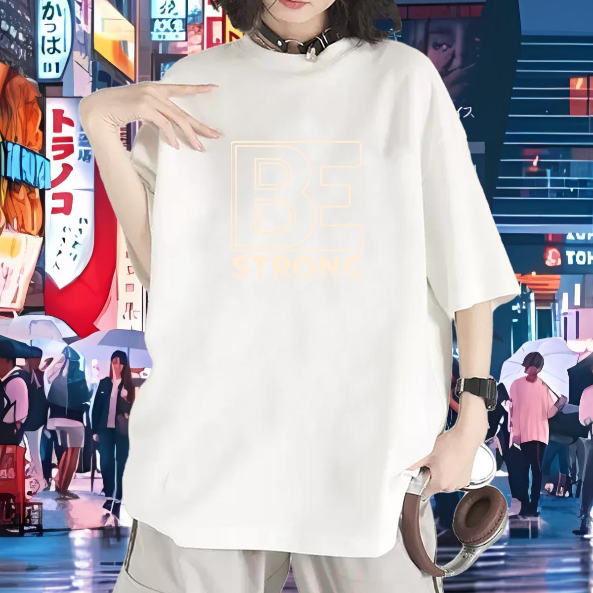 Unisex Women Tshirts 230g 100% Cotton letter Spring Summer T Shirt For Woman Breathable Crew Neck Floral Print Polos
