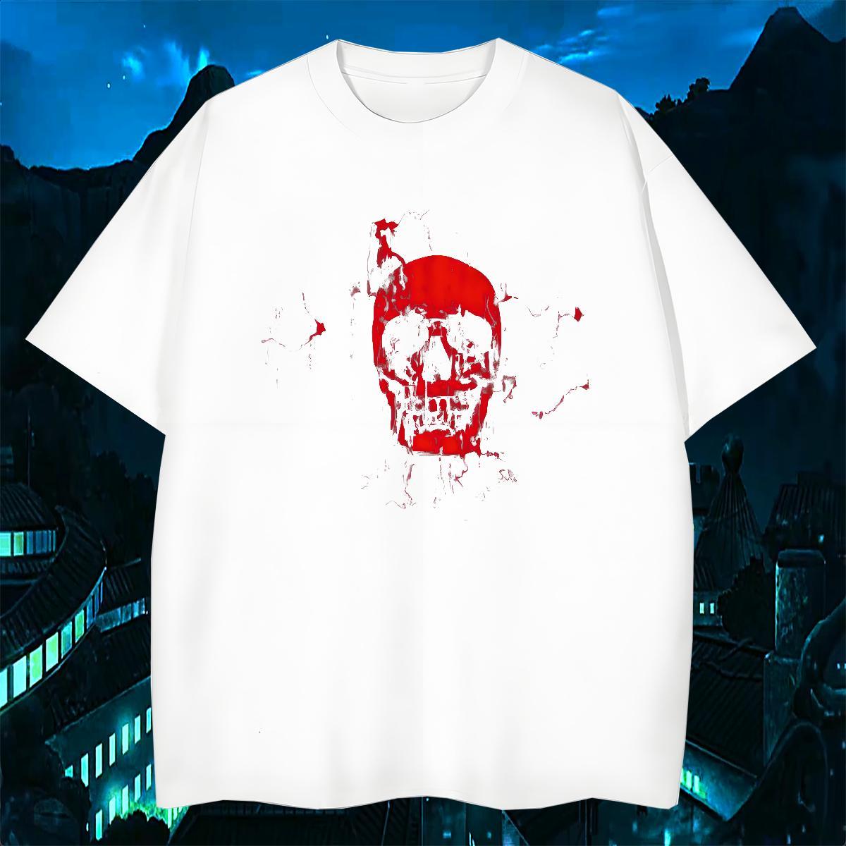 Casual New Sports Casual Men Tshirts skull Crew Neck 100% Cotton 230g T Shirt For Man Popular DIY Anime Tee Shirt