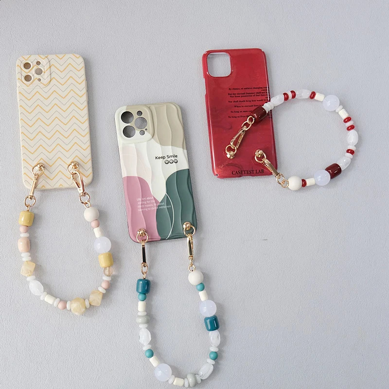 Woman Bag Strap Accessory Candy Blue Red Acrylic Resin Beads Parts Handcrafted Wristband Women Cute Bag Handle Chain 240821