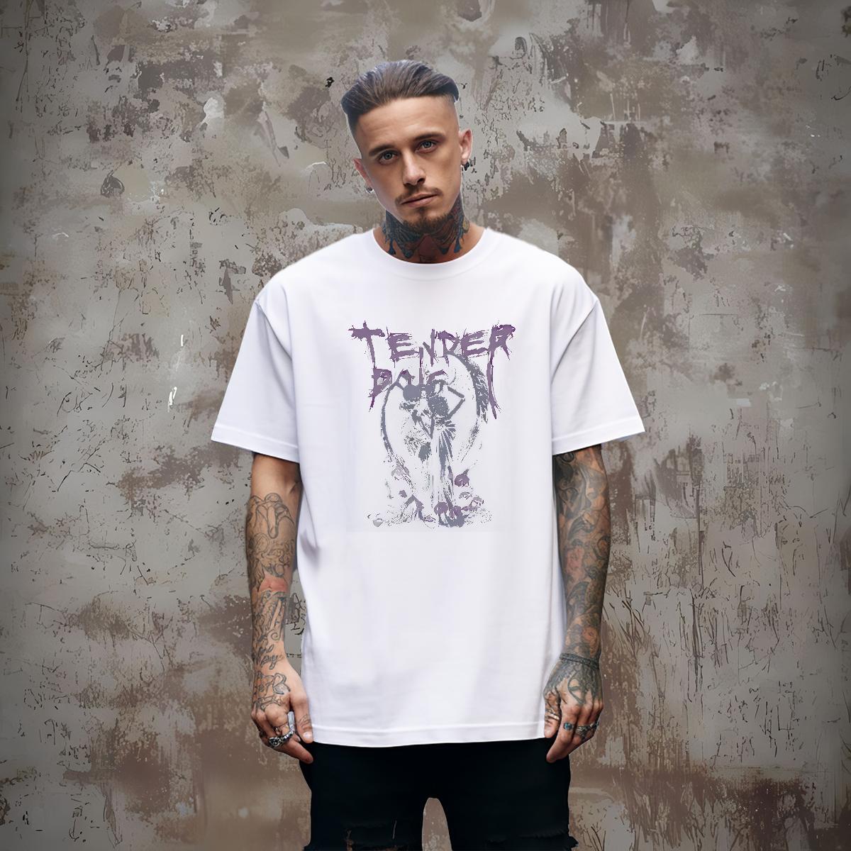 2024 DIY Sports Casual Tshirt for Man Woman skull Breathable Crew Neck 230g Cotton Mens T Shirts Soft DIY Logo Oversized Wear