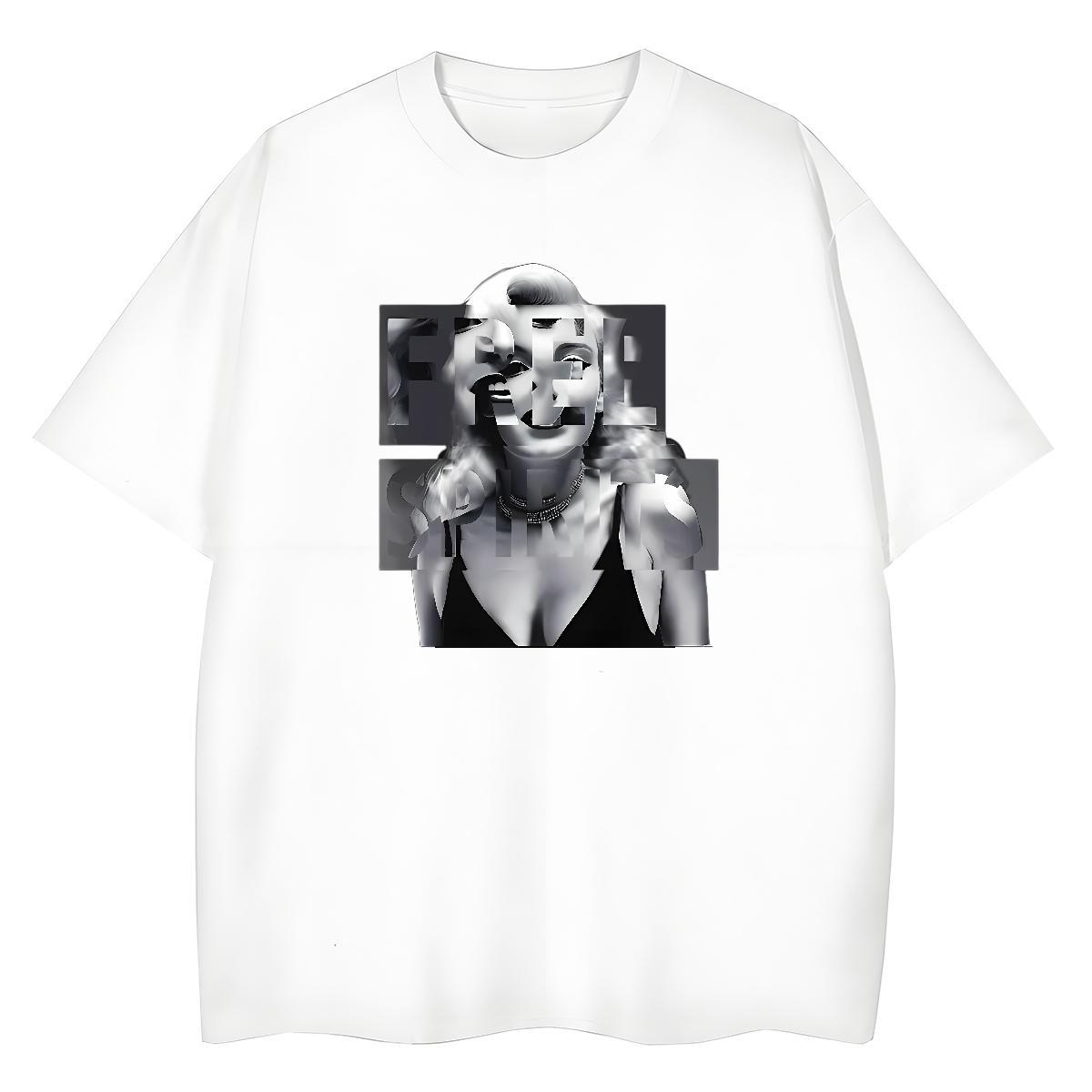 New Arrival T Shirts Women 230g Cotton O Neck Short Sleeves Sports Street Wear character Woman Tshirt Free Shipping Custom Printing Tees
