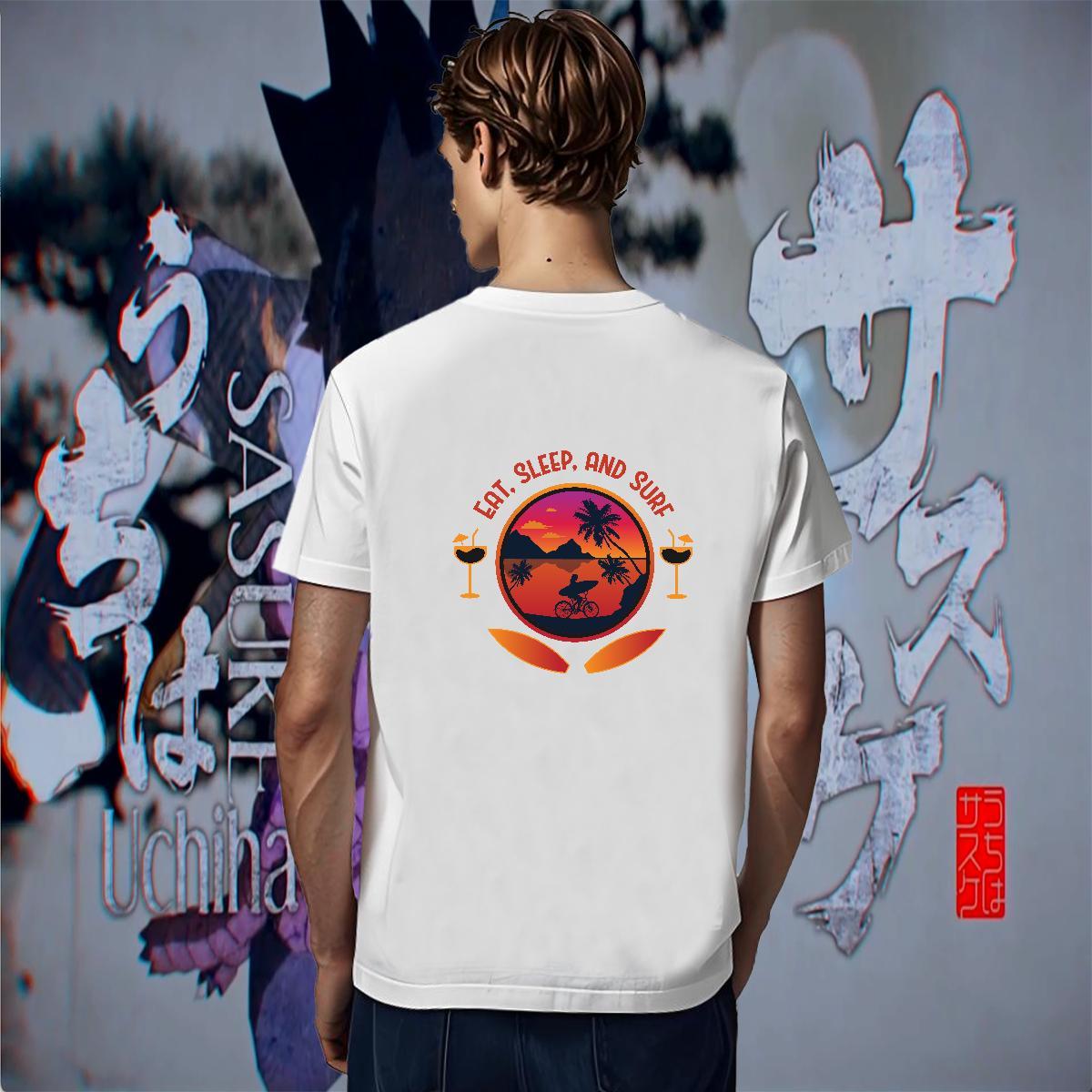 Brand Men Tees Street Wear 100% Cotton 230g Custom Printing Pure Cotton sea T Shirts Men Fashion Casual Tee Shirt