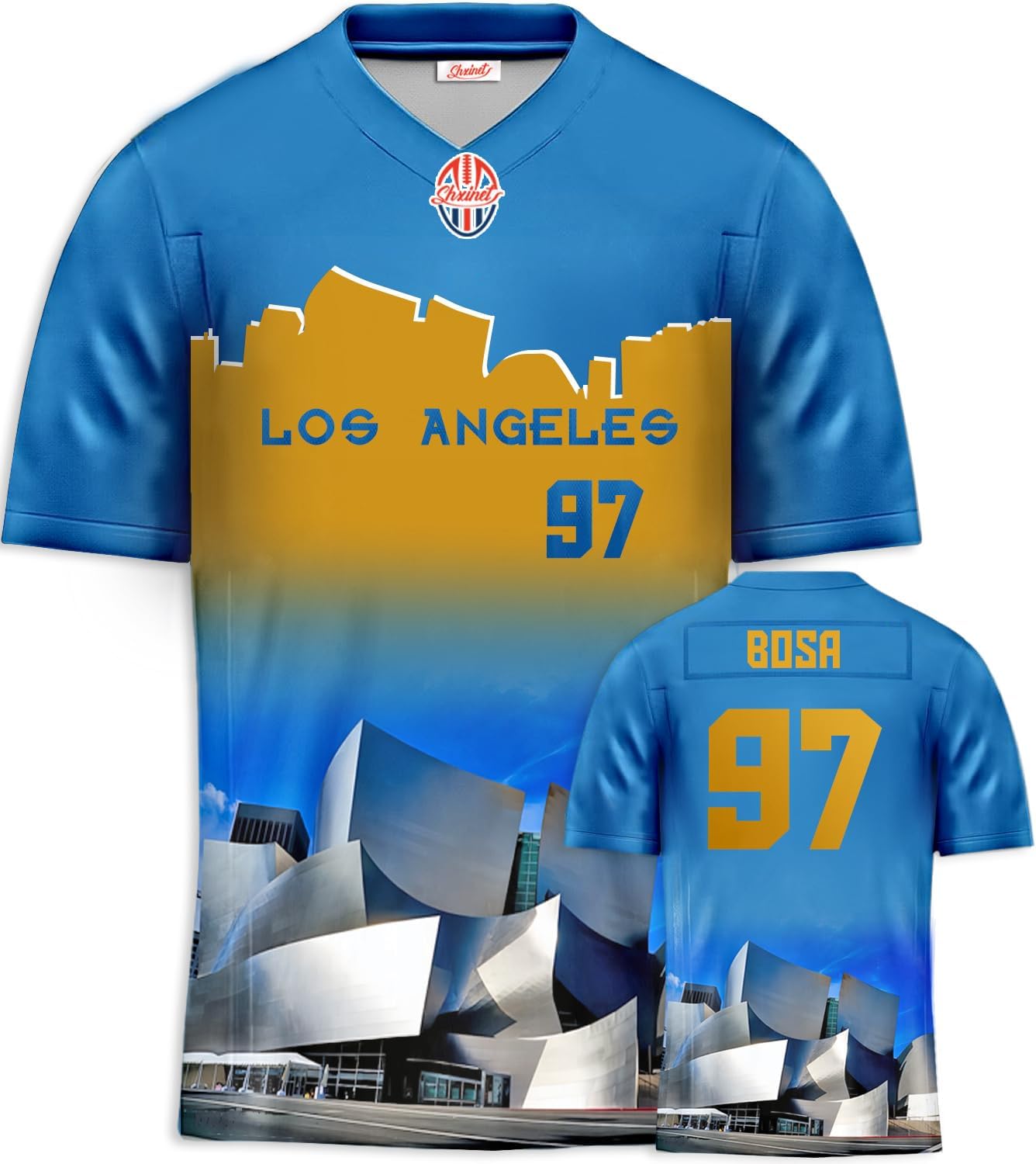 Mens/Youth Los Angeles blue Football ed Jerseys