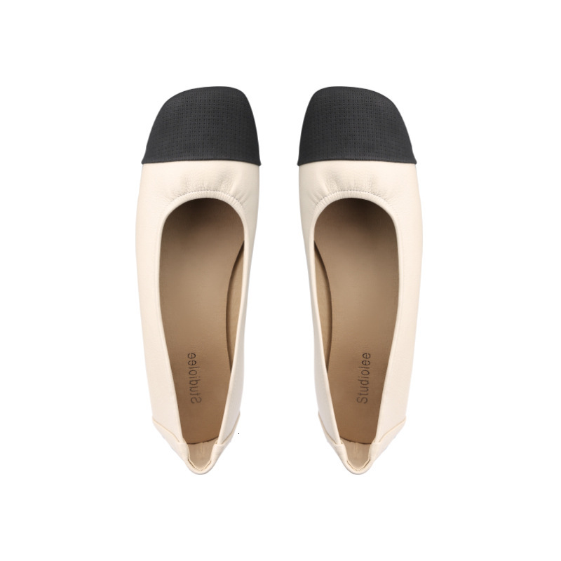 Sheepskin Edition Grape Mom Same Soft Soled Grandma Small Fragrant Style Color Blocked Light Mouth Versatile Flat Single Shoes For Women OUTDOOR