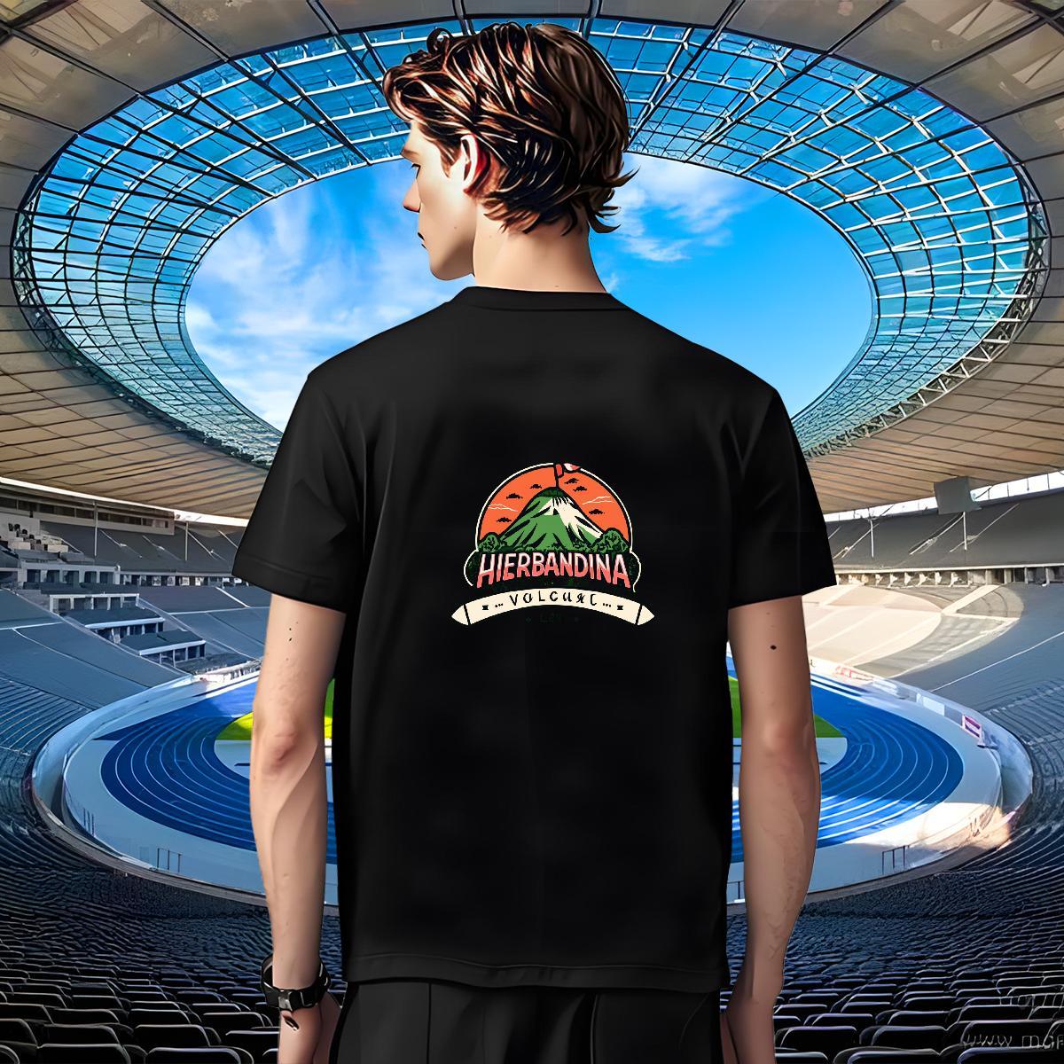Cool Tshirt for Man Woman Daily Wear 230g Pure Cotton White Plus Size O Neck Short Sleeves mountains T shirt Designer Fashion Clothings