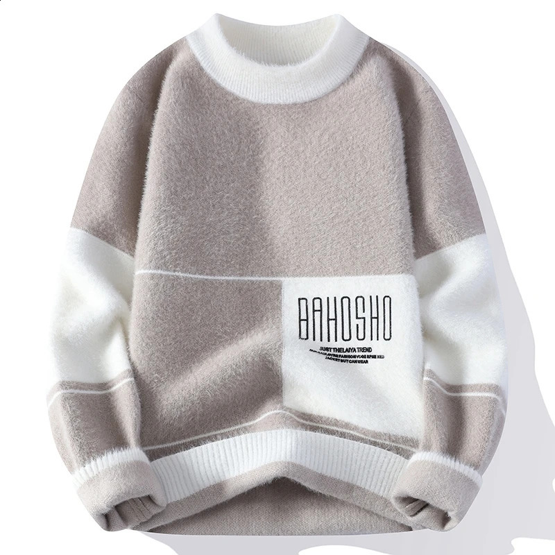 Arrival Winter Round Neck Mens High Quality Sweater Autumn Fashion Pullover Wool 240821