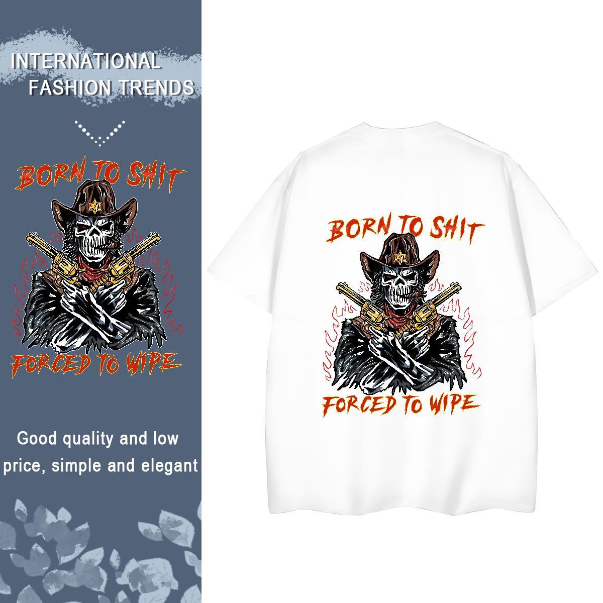 2024 Designer T-Shirts 230g 100% Cotton Breathable Daily Outfit skull Tshirt for Man Woman Nice Cartoon Anime Tees Shirts