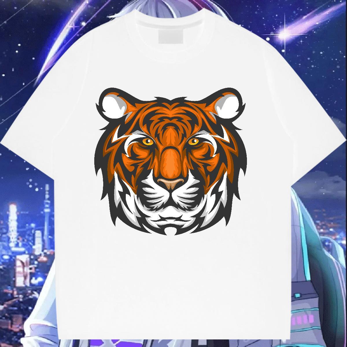 Fashion Casual Womens T Shirts Crew Neck 230g Pure Cotton Woman Tshirt Customized tiger Street Casual Designer Nice Polos
