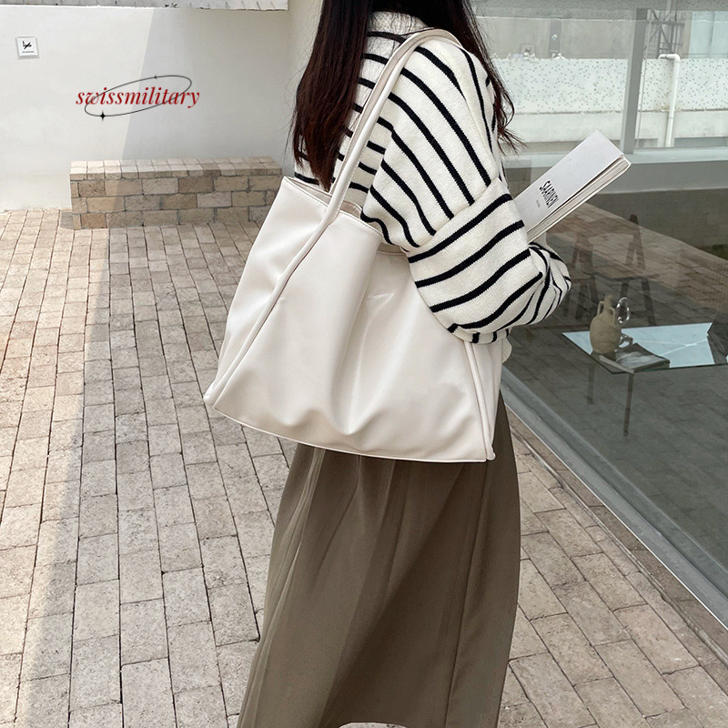 Swissmilitary Autumn/Winter Bag for Women 2024 New Handheld Texture Large Capacity Tote niche design Single Shoulder Underarm Bag, Commuter #23