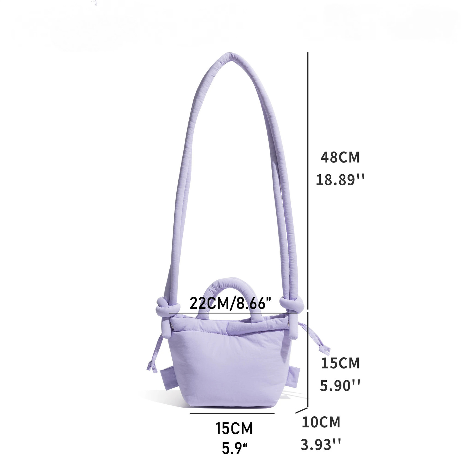Fashion Small Puffer Tote Bag Padded Women Shoulder Bags Nylon Down Cotton Crossbody Mini Lady Handbags 2024 240821