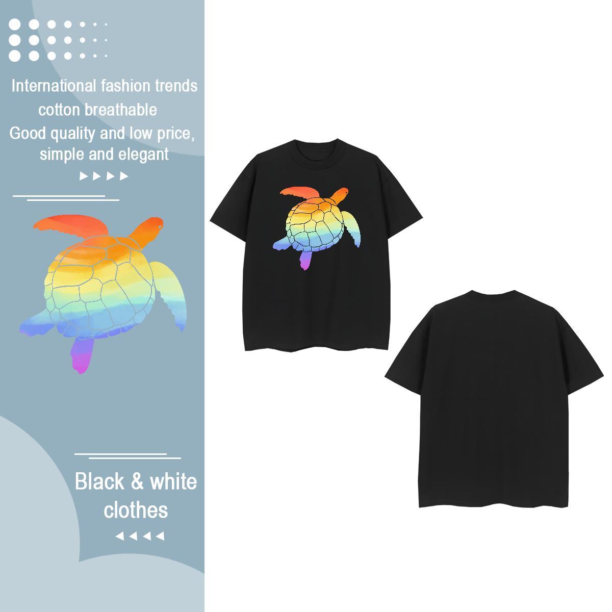 2024 DIY Women T Shirts Comfortable 230g 100% Cotton Womens Tshirts Customized tortoise Hip Hop Street Designer Nice Wear