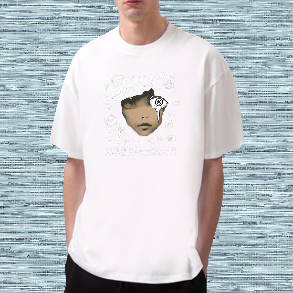 Cool Design scary T-Shirts Hip Hop Street Mens Tshirts 230g Pure Cotton DIY O Neck Short Sleeves DIY Logo Oversized Clothings