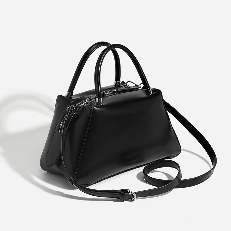 Boston womens bowling bag y ner handbag and wallet PU leather retro swing shoulder cross body 240822