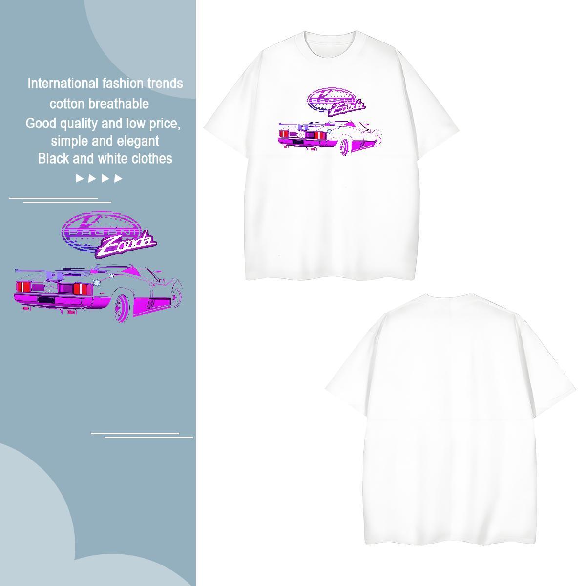 Free Shipping beach T Shirts Men Casual Daily Wear Couples T Shirts 100% Cotton 230g Fashion Design Breathable Short Sleeve Anime Tees