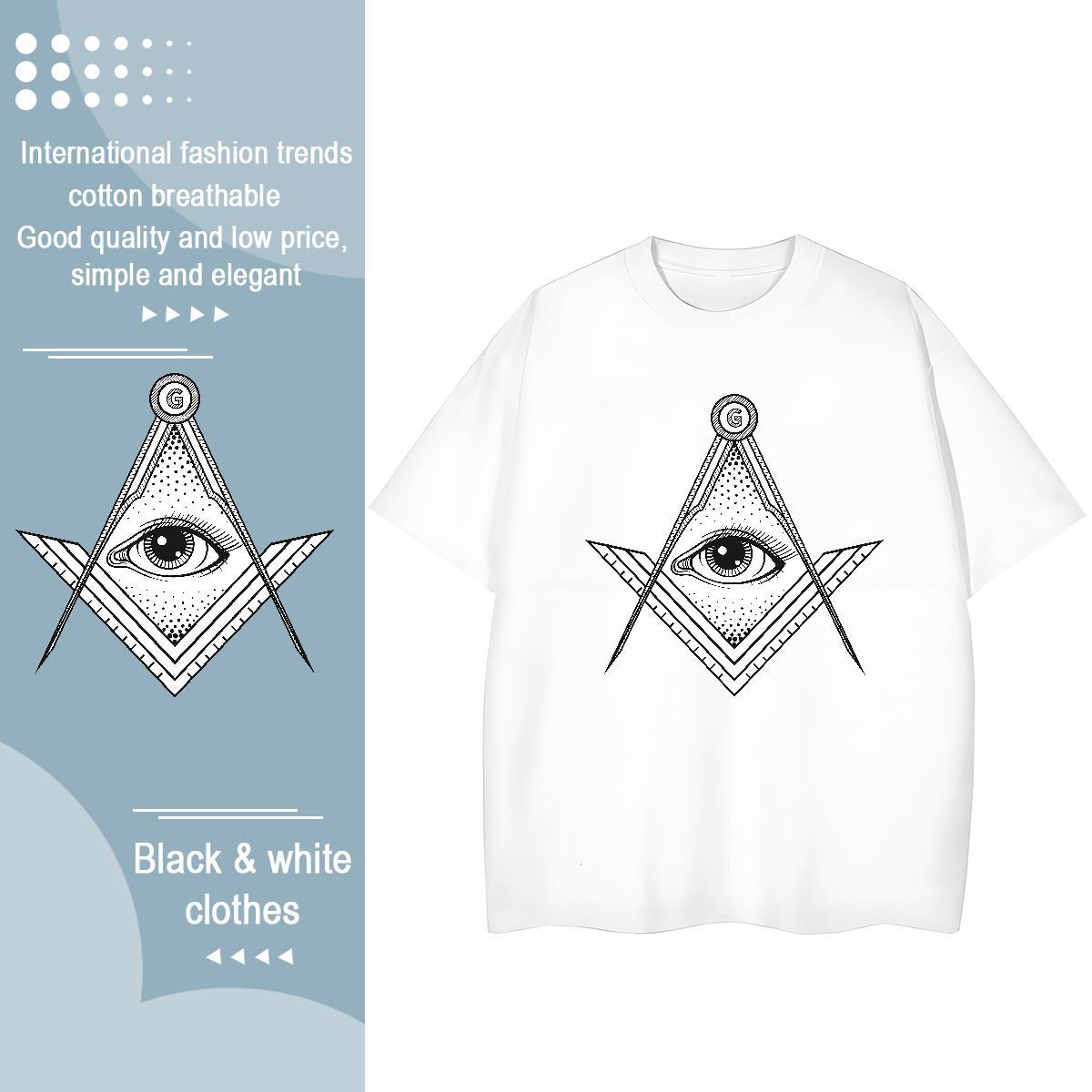 TOP Quality Woman T Shirts 230g Cotton Breathable Street Casual eye of the devil Woman Tshirt Designer Custom Print Plus Size Top Shirts