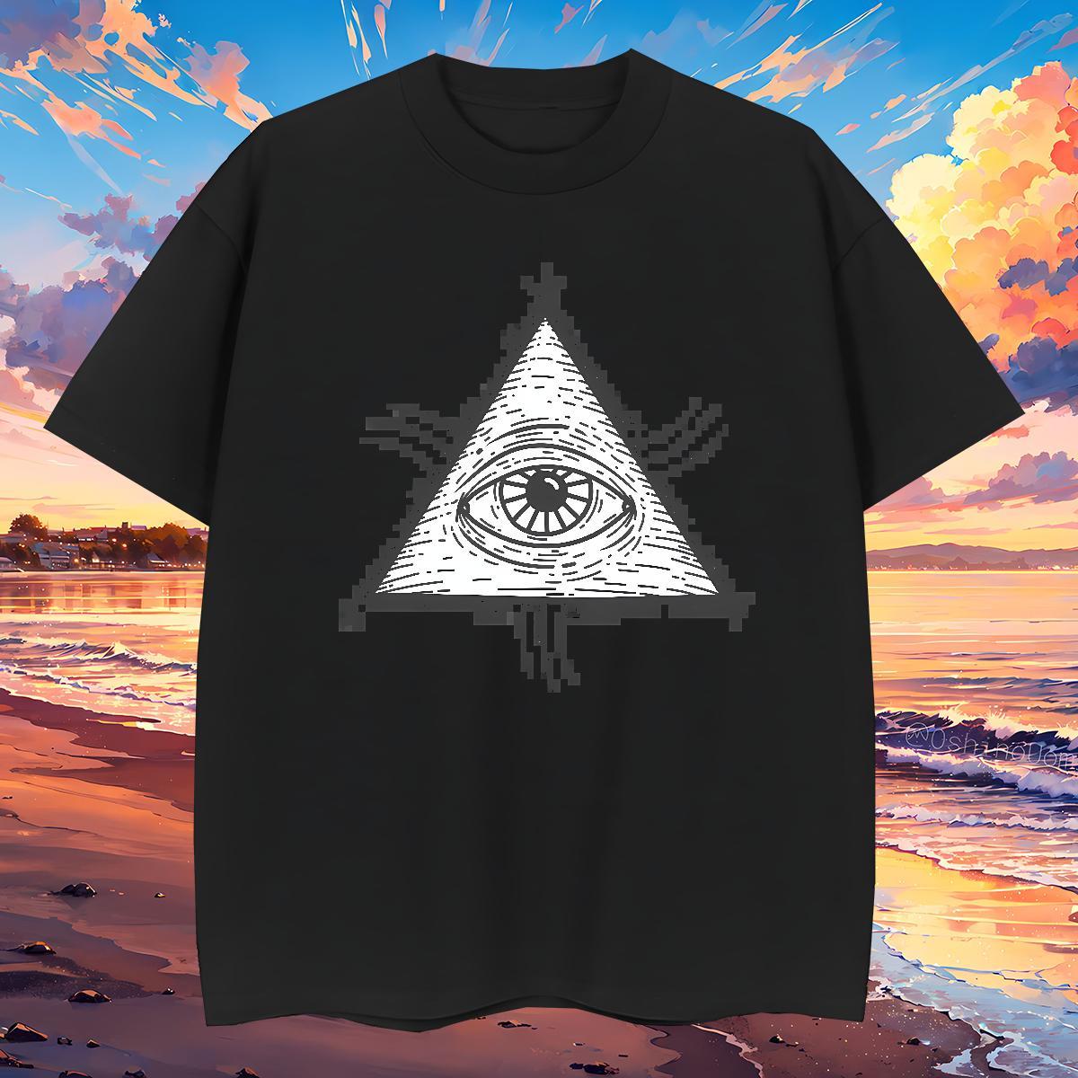 Brand Mens T Shirts 230g 100% Cotton eye of the devil Street Casual Oversized Breathable Mens Tshirts Fashion New Tops Shirt