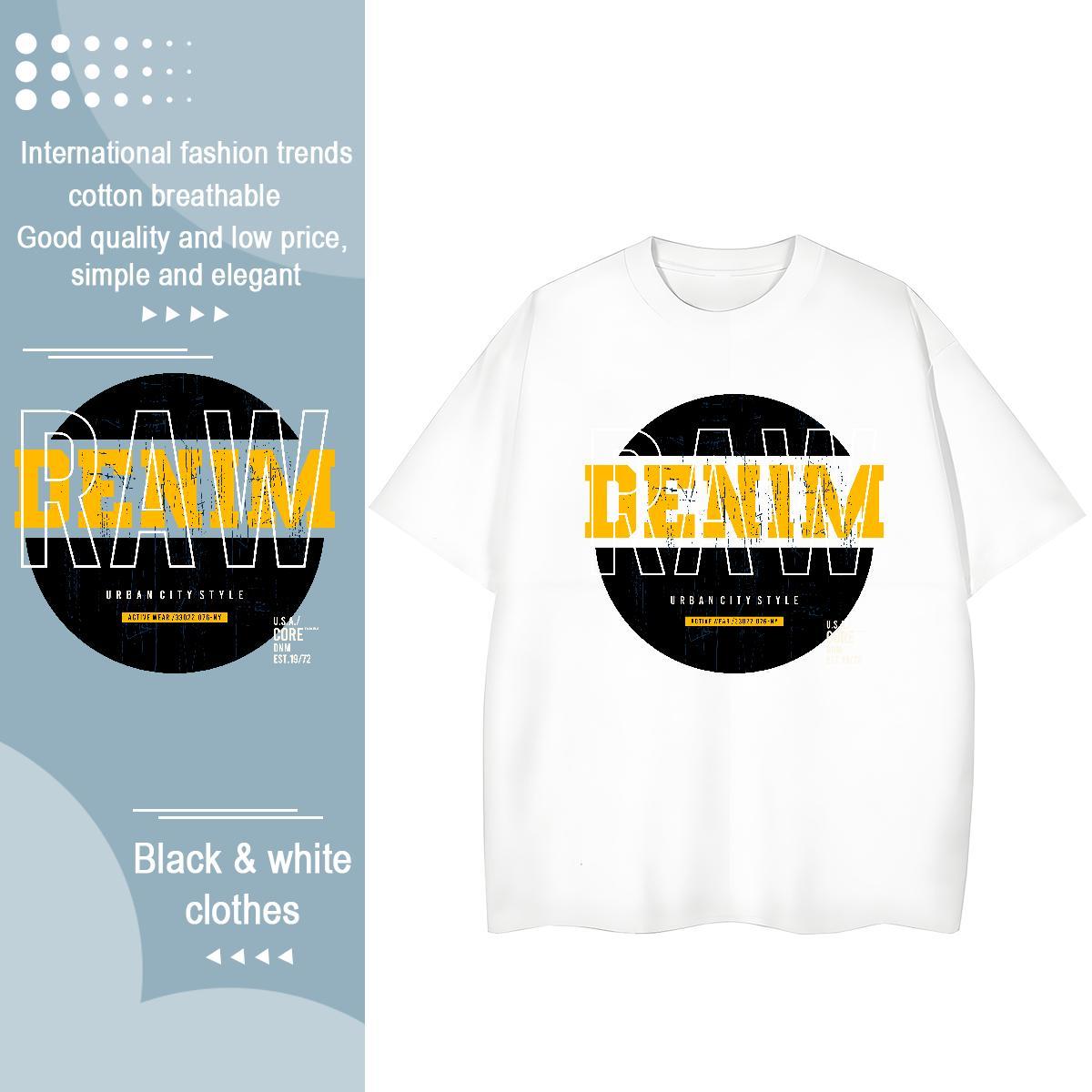 Designer Women Tees 230g Cotton letter Street Wear T-Shirts Round Neck Short Sleeve Cartoon Anime Clothes