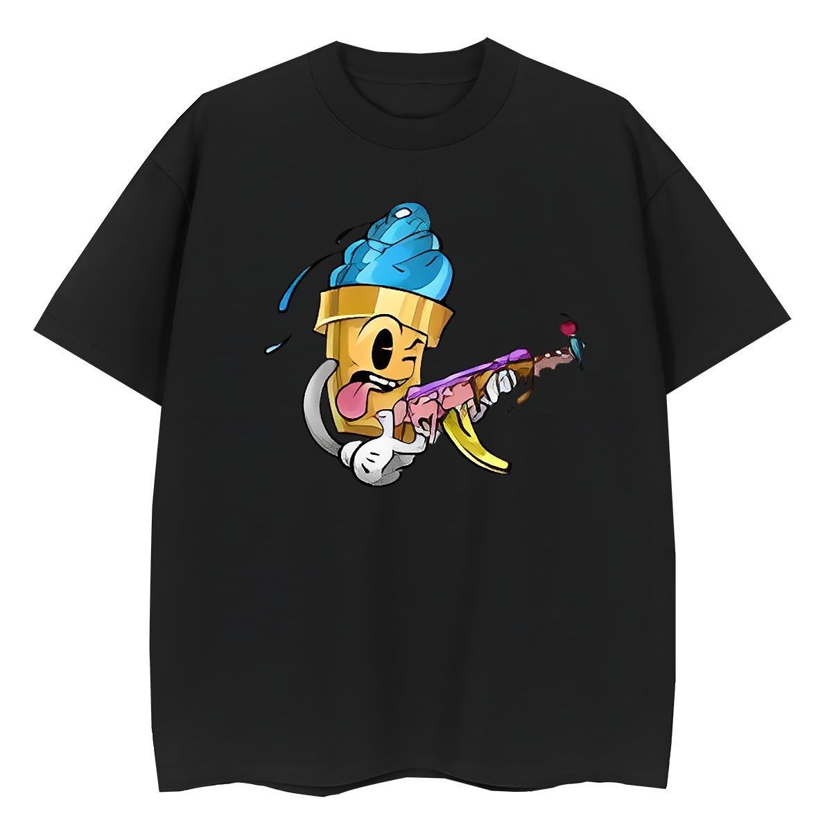 Nice Women Tees 230g Cotton role Sports Street Wear T Shirt For Woman O Neck Short Sleeves Plus Size Cartoon Tops Tees