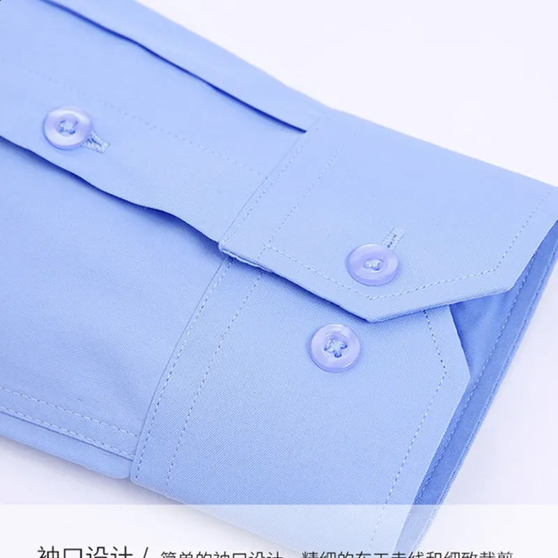 mens shirt long sleeve spring and summer formal thin business casual free ironing high quality slim fashion breathable 240822