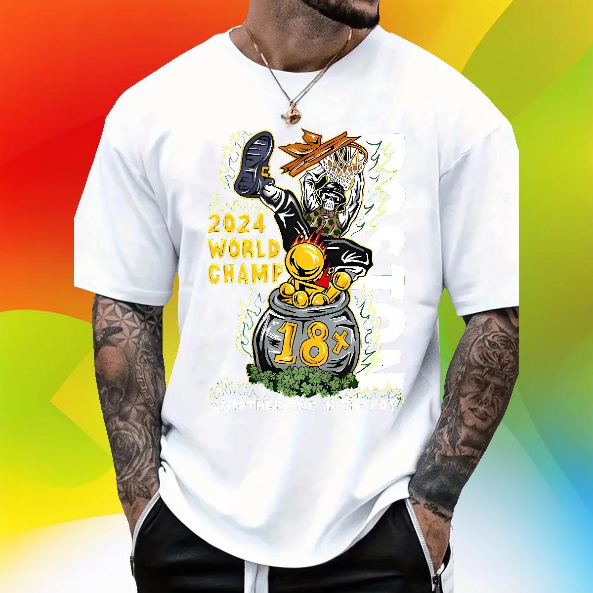 Loose skull T-Shirts Spring Summer Men Tops Tees 230g Cotton Classic Breathable Cartoon Print Wear