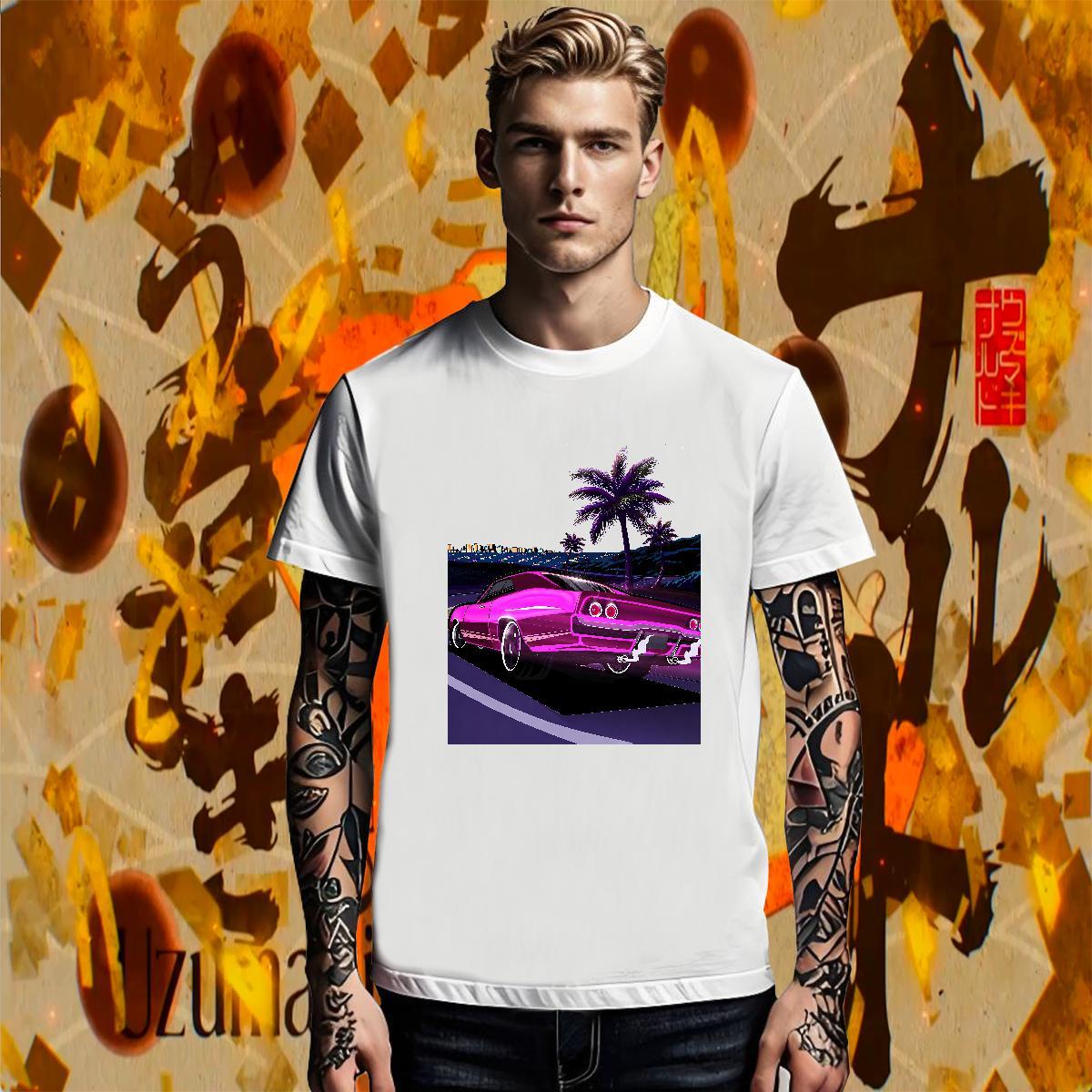 Cool Couples T Shirts Hip Hop Street 230g Pure Cotton Custom Printing Breathable car Man T Shirts Brand Tees