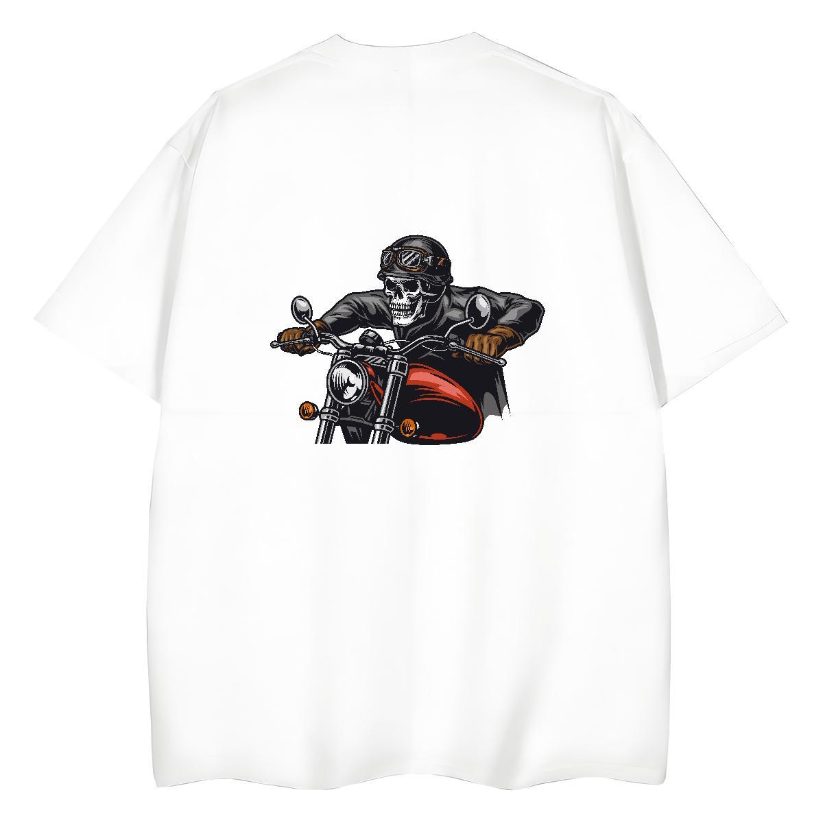 2024 DIY T Shirt For Woman 230g Cotton Crew Neck Breathable Street skull Woman Tshirt Brand DIY Printed Tops Shirt