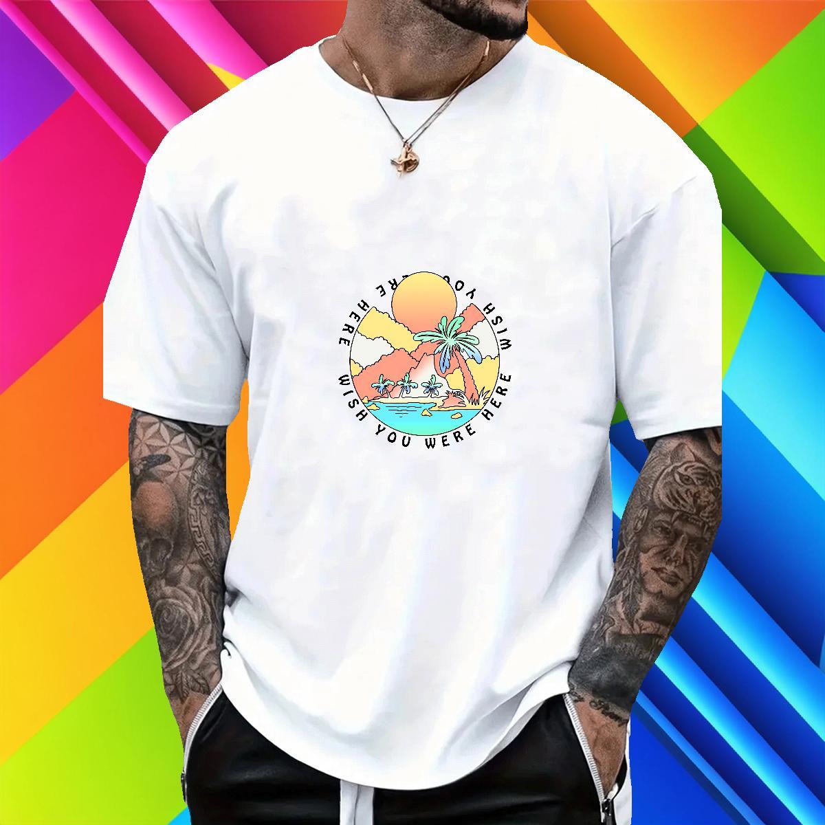 Cool Men Tops Tees Sport 100% Cotton 230g Black Oversized Breathable Short Sleeve beach Men T Shirts Fashion Top Tees