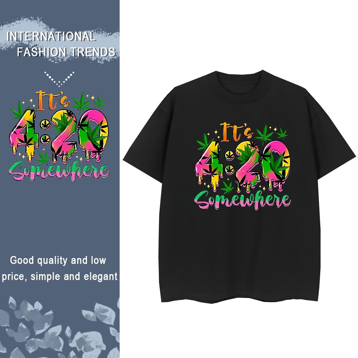Soft Women Tshirts 230g 100% Cotton time Summer Casual T shirt Breathable Crew Neck DIY Anime Printed Tops