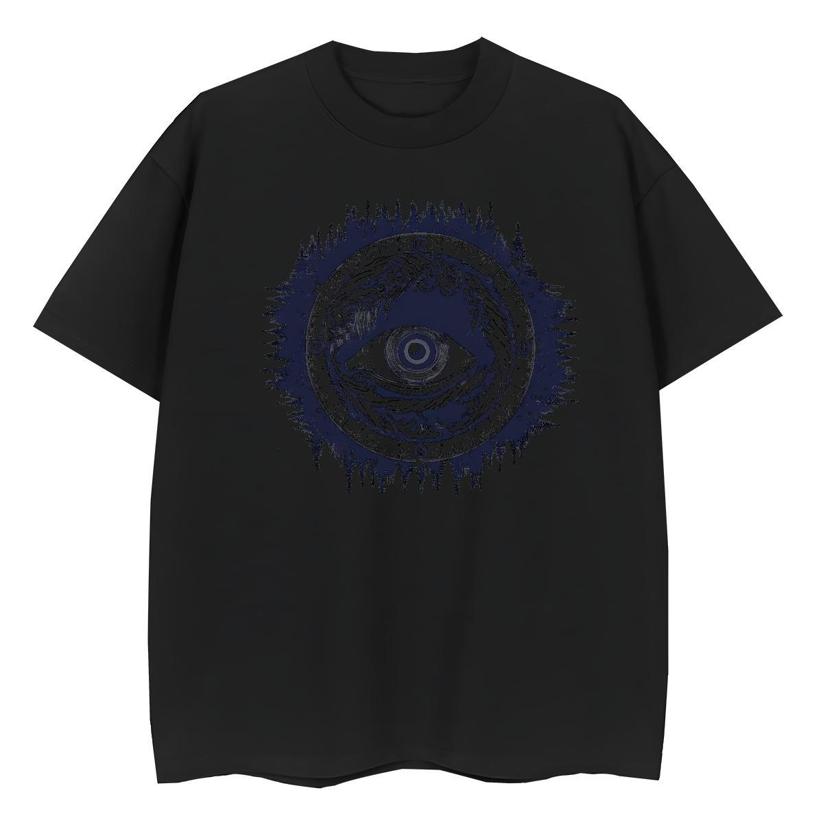 Fashion Casual T Shirts Women 100% Cotton 230g Short Sleeve O-Neck Hip Hop eye of the devil Womens Tshirts Brand Graphic Tees