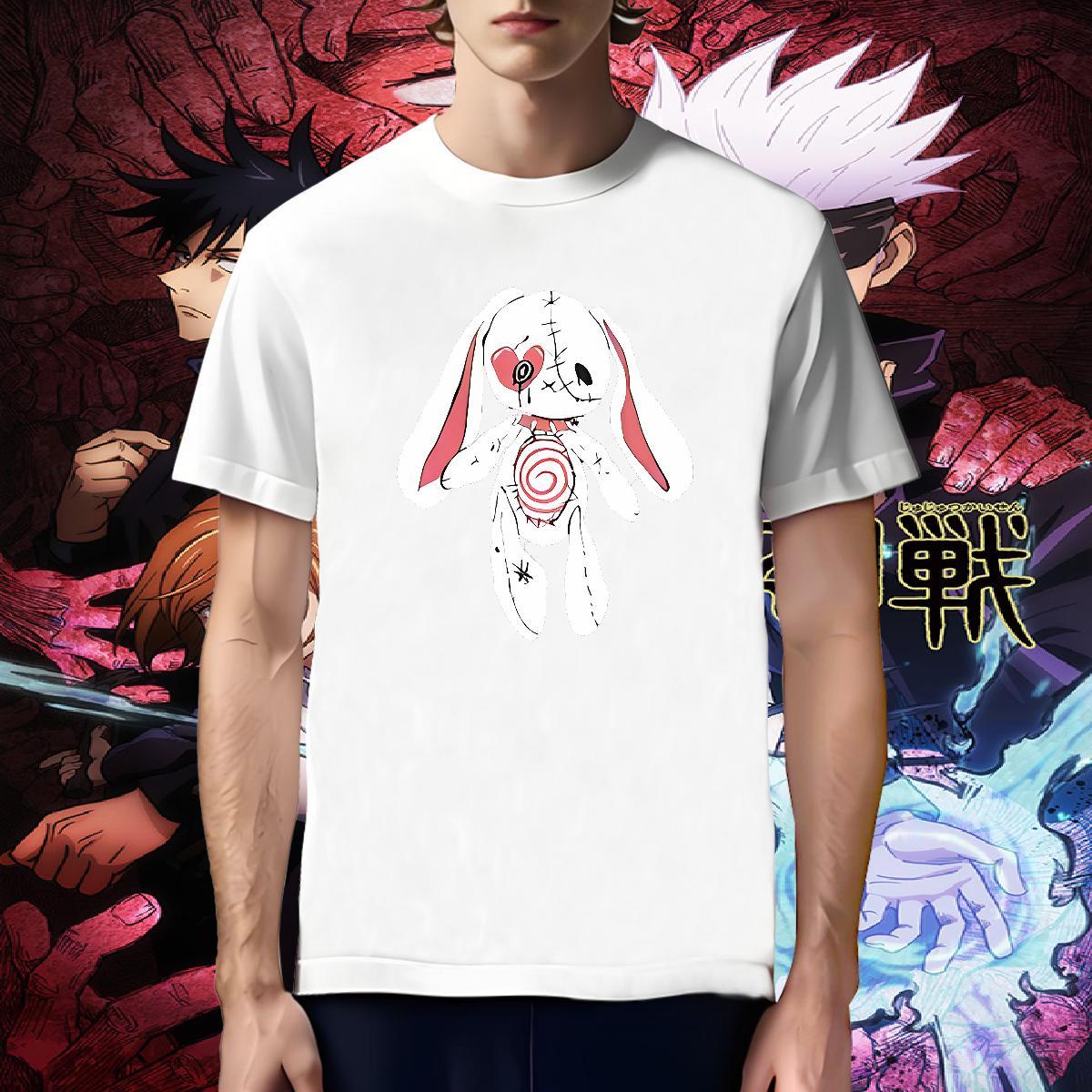 Loose T Shirt For Man rabbit O-Neck Short Sleeve Home Outdoor DIY 230g 100% Cotton Men Tshirts Classic Casual Tops Tees